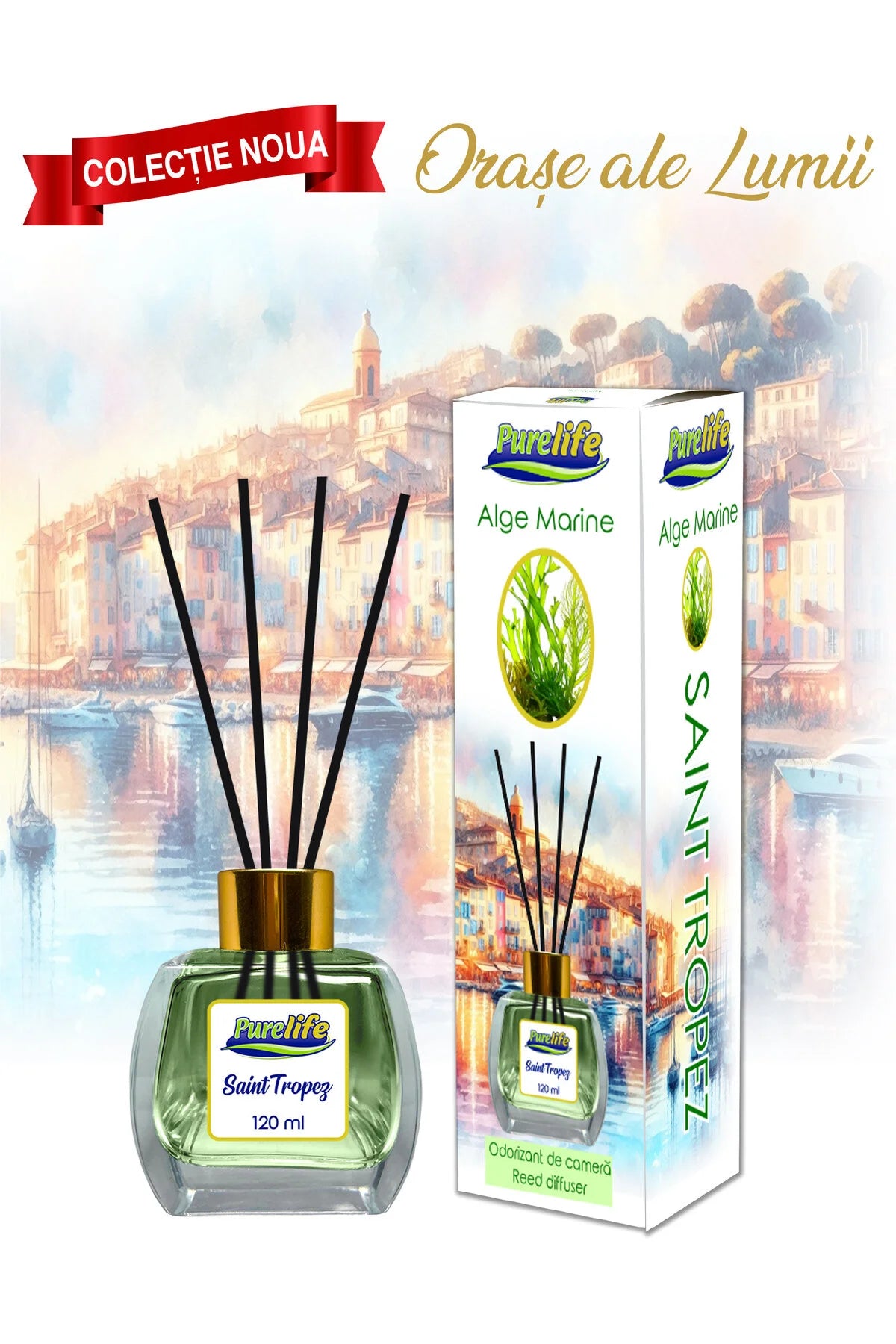 Parfum de cameră Pure Life Saint Tropez cu alge marine 120 ml