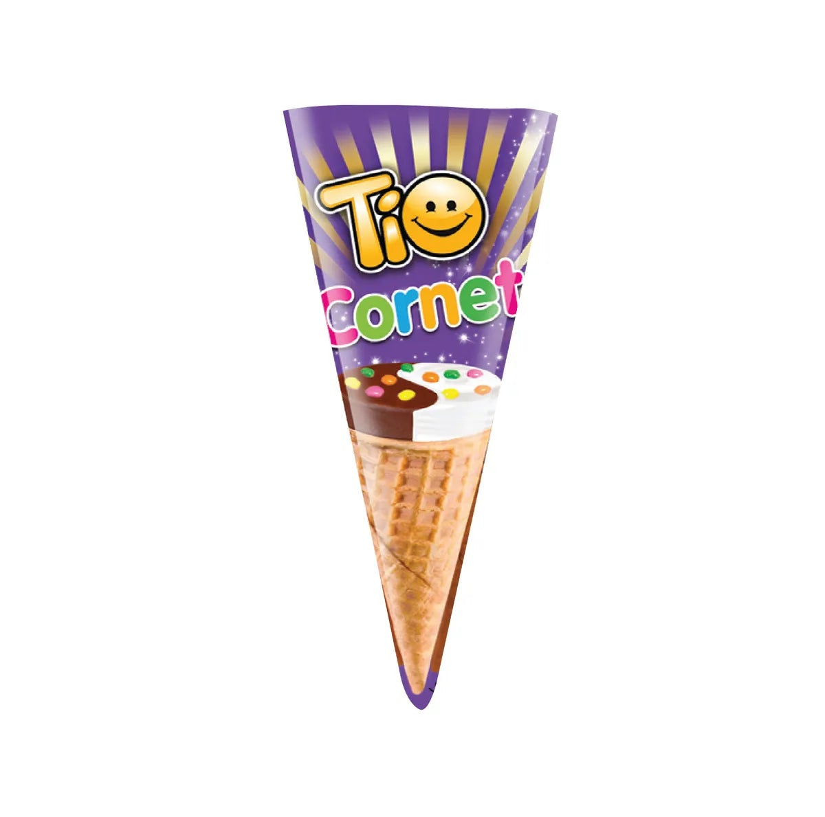 Tio CORNET – Napolitane cu Crema de Alune si Drajeuri Colorate – 25g x 24