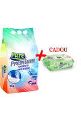 Detergent Pudră 9kg Color + Șervețele 64 buc Ulei Măsline Cadou