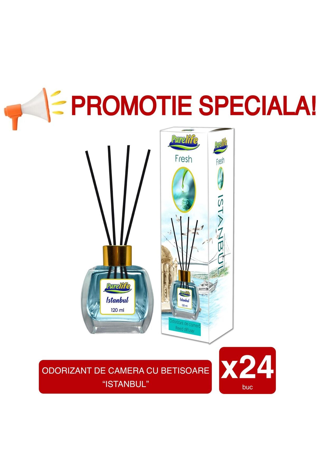Reed Diffuser 120ml - Istanbul Fresh 24x