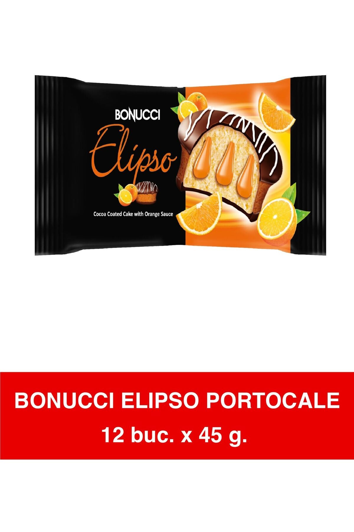 Elipso Orange – Cocoa-Coated Cake with Orange Filling – 45g x 12 Pack Display Box