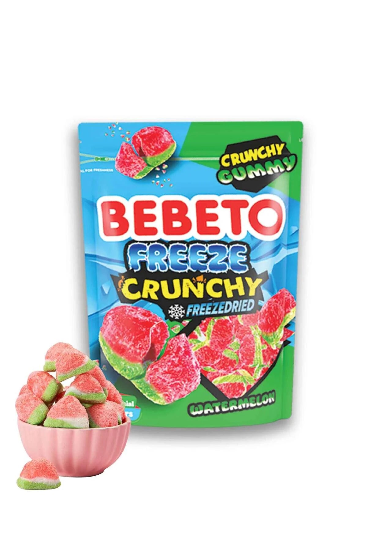 Jeleuri Liofilizate cu Aromă de Pepene Roșu – 35g x 12 Bucăți | Fructe Crocante și Naturale