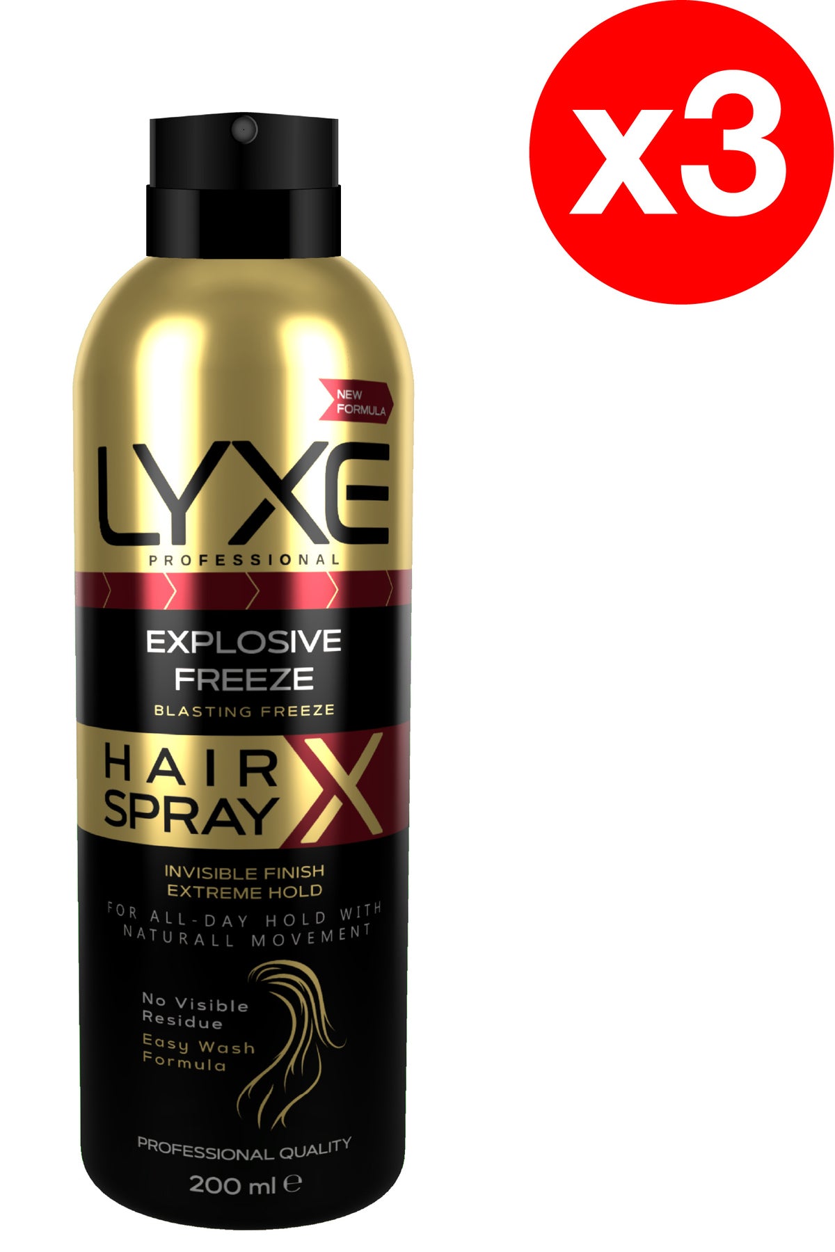 Professional Explosive Freeze Hair Spray – 200 ml (3 Pack)