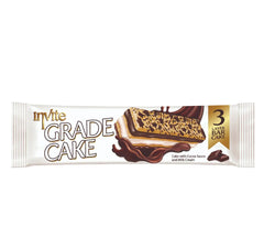 INVITE GRADE CAKE – Prajitura 3 straturi cu glazura de cacao, crema de lapte si sos de cacao 50g x 24 bucati