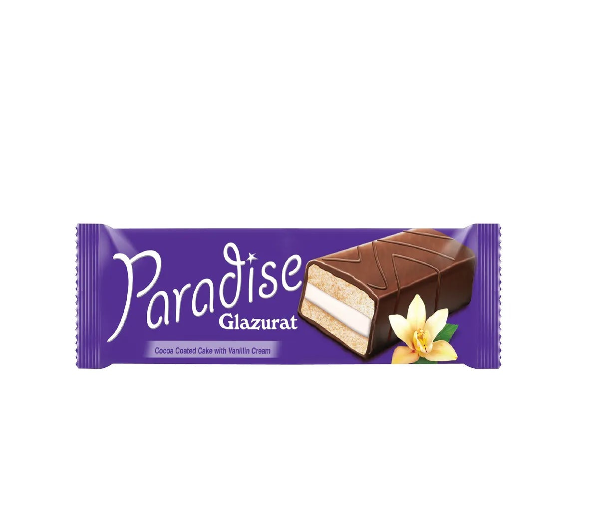 Paradise – Prajitura cu Glazura de Cacao si Crema de Vanilie – 25g x 24 x 2 Pachet
