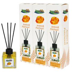 PureLife Set 3 x Odorizant de cameră cu bețișoare PureLife – Ambra – 120 ml