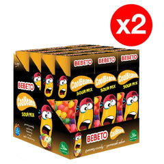 BEBETO Jelly Beans Sour Mix – 30g x 12 x 2 Cutii - Jeleuri Acrișoare în Formă de Boabe