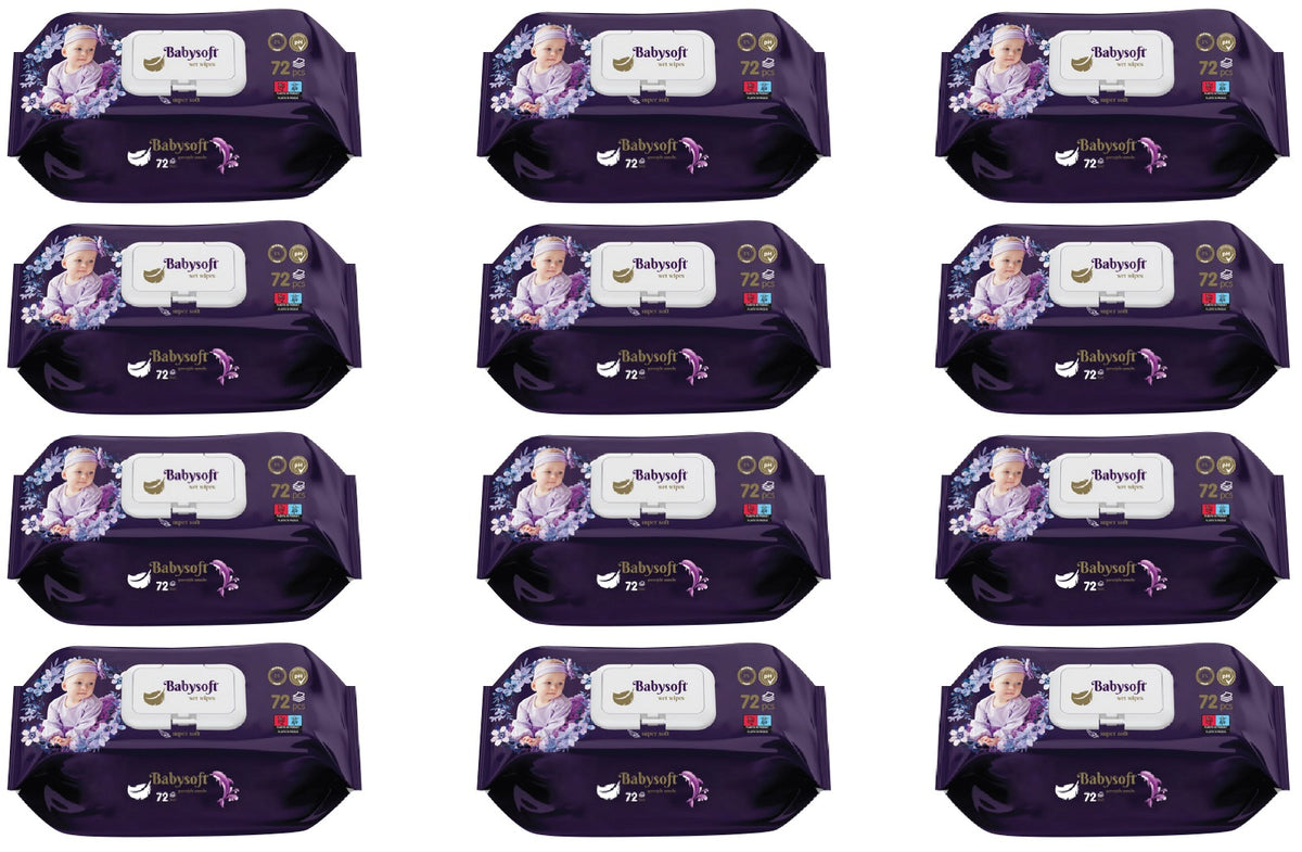 Pachet Promo Servetele Umede Babysoft Supersoft,12 pachete x 72 buc.