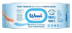 Set 12 pachete Servetele umede pentru suprafete multiple, 100 bucati, Wewi