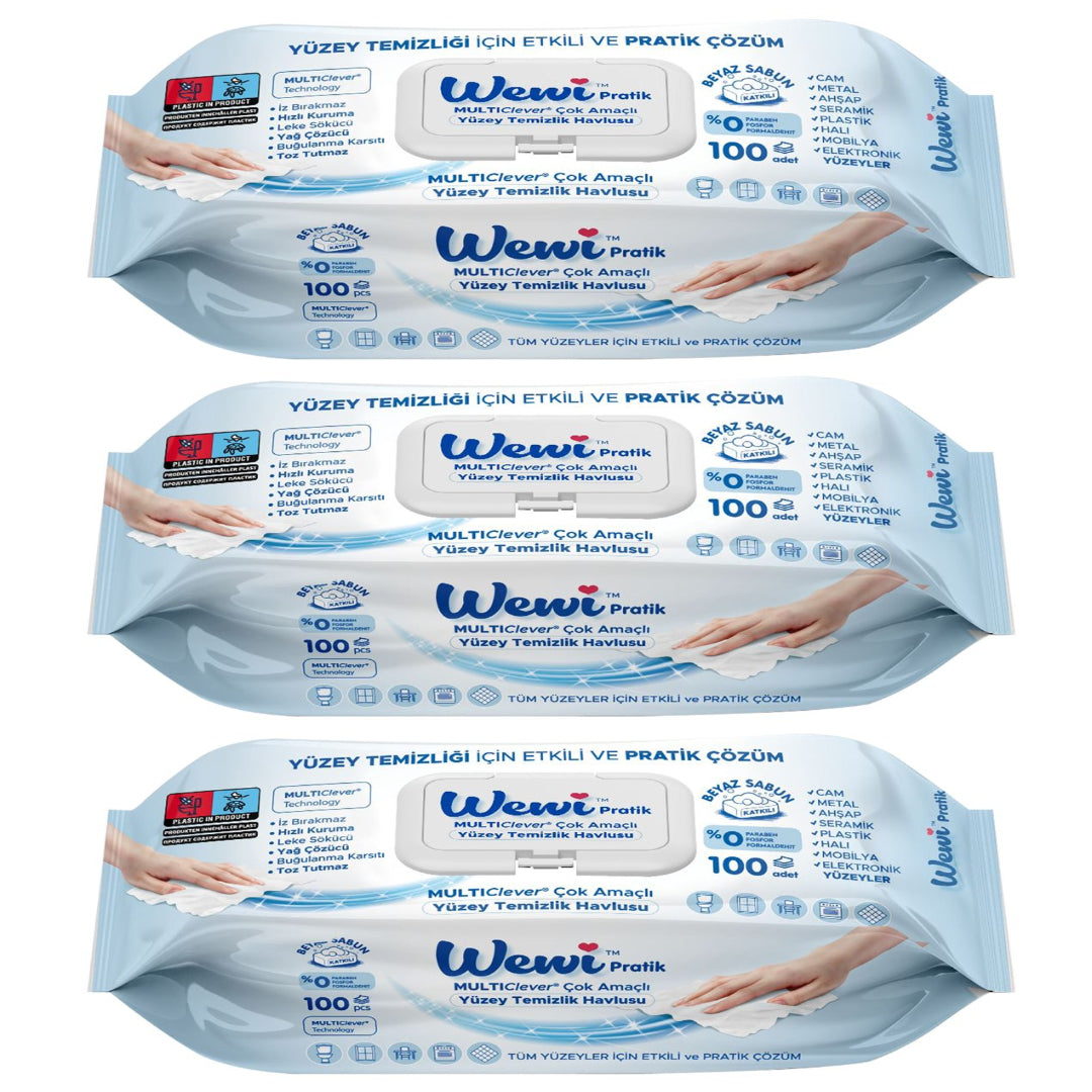 Pachet Promo Servetele WEWI - SET 3 BUC (Sapun Alb)