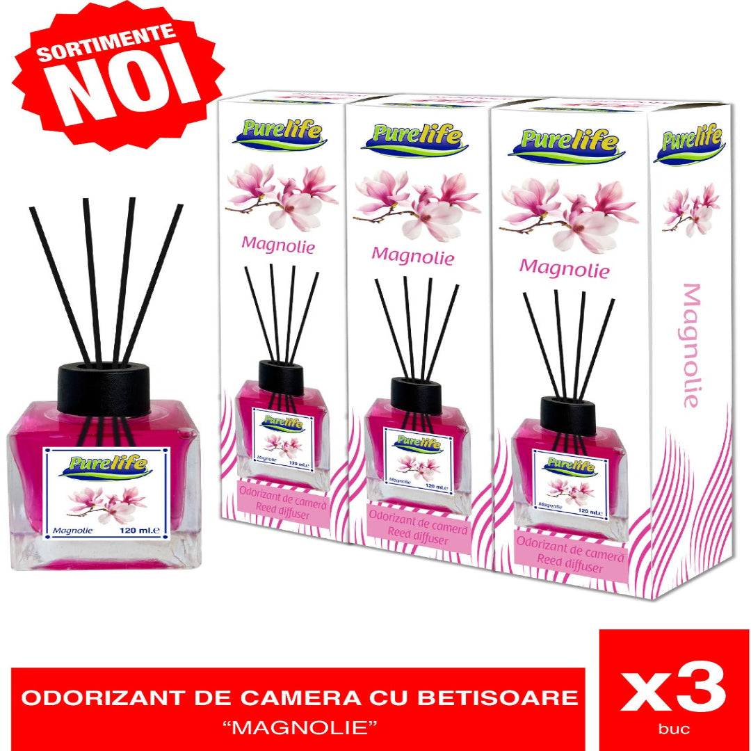 Pachet Promo - Odorizant De Camera Cu Betisoare (Magnolie) 3buc
