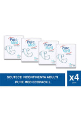 Pure Med Set de 4 pachete de scutece pentru adulți L 16 bucăți