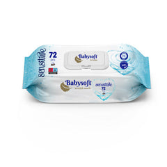 BABY SOFT Servetele umede pentru copii cu capac 72 buc sensitive