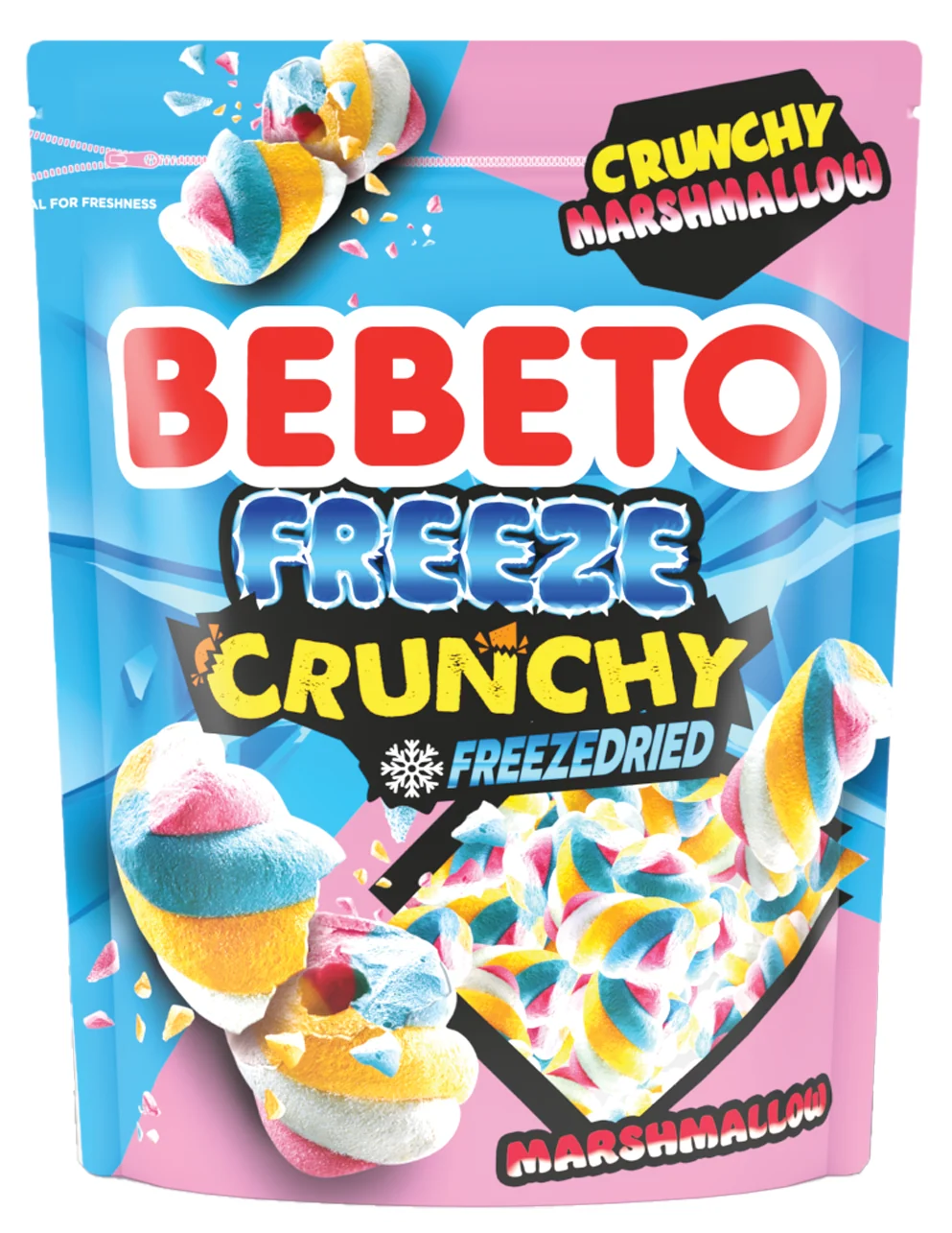 Jeleuri Liofilizate cu Gust de Marshmallow – 35g x 12 Bucăți | Crocante, Ușoare, Dulci