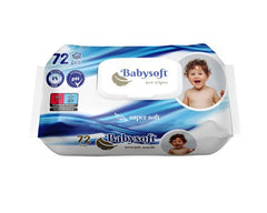 BABY SOFT Servetele umede pentru copii cu capac 72 buc super soft
