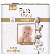 PURE BABY Organic servetele umede copii 3x90 buc