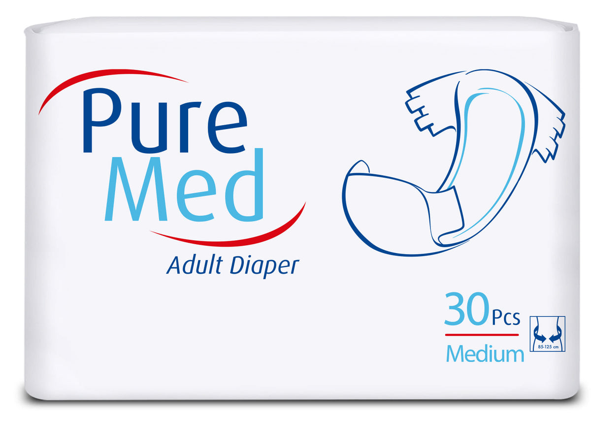 PURE MED Scutece incontinenta adulti medium, 30 buc