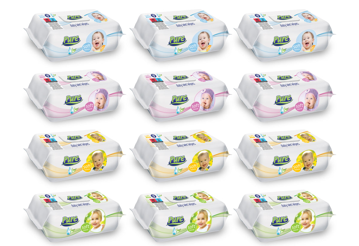 Pachete Promo Servetele umede PURE 120 buc (12 buc/bax)