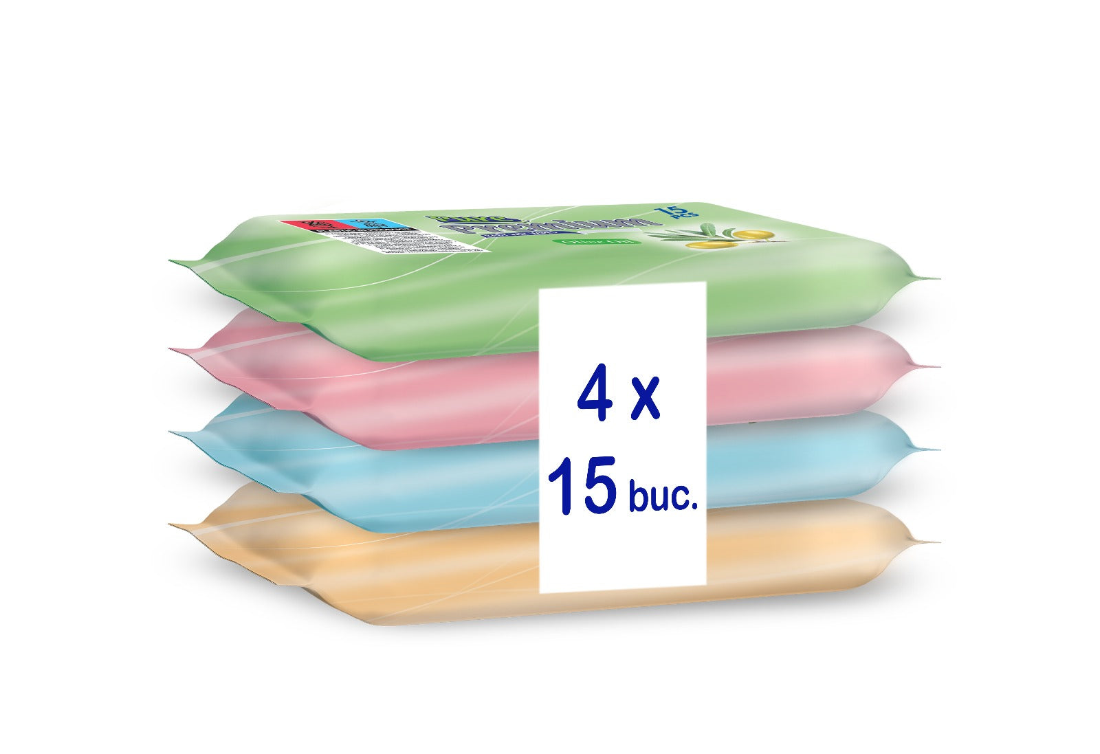 Pachete Promo Servetele umede PURE, 15 buc (4 buc/pachet)