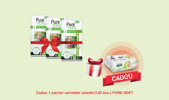 Pachet Promo: 3x PURE BABY Organic Bamboo (6 X LARGE) + CADOU Servetele Umede Pure Soft (120 buc.)