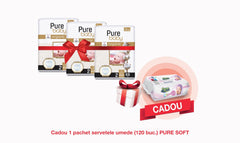 Pachet Promo: 3x PURE BABY Organic (2 MINI) + CADOU Servetele Umede Pure Soft (120 buc.)
