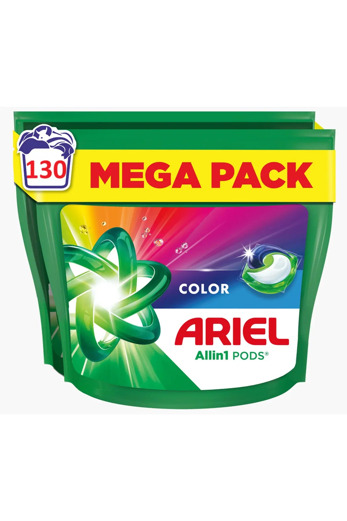 Color, automatic laundry detergent,2 pcs x 65 capsule, 130 washes