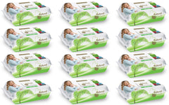 Set 12  pachete s Servetele umede Babysoft 120buc./pachet cu aroma de mar verde