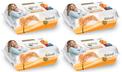 Set 4 pachete s Servetele umede Babysoft 120buc./pachet cu aroma de portocala