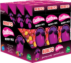 BEBETO Cool Beans Berry Mix – Jeleuri gumate cu fructe de pădure, 30 g x 12