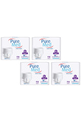 Pure Med – Scutece absorbante tip chiloțel pentru adulți – Mărime Extra Mare (130-170 cm) – Pachet de 16 bucăți x 4 pachete