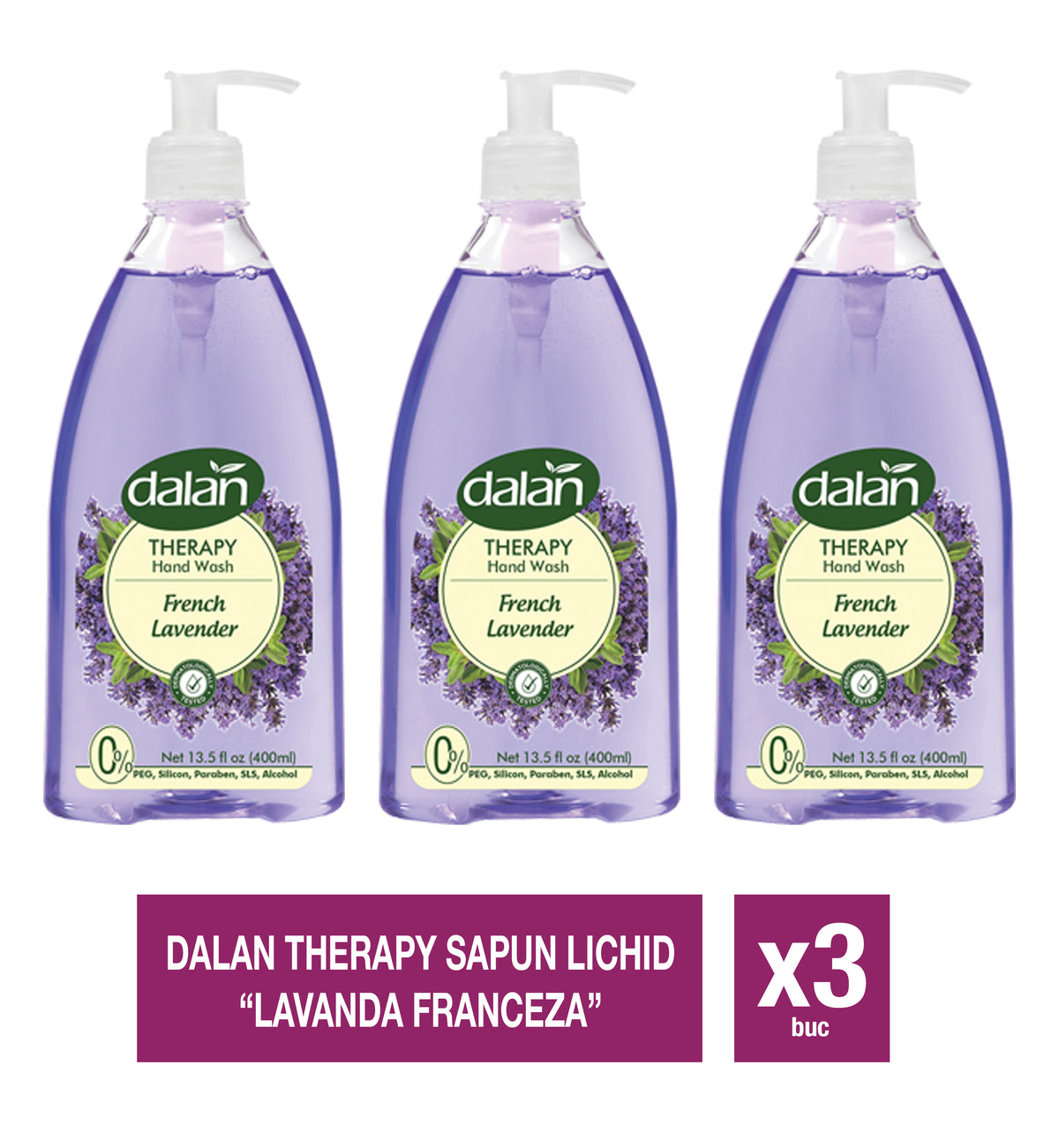 Dalan Therapy sapun lichid Lavanda - set 3 bucati