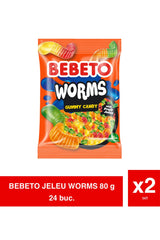 Jeleu Worms – Jeleuri gumate în formă de viermișori 80g x 12 x 2 pachete