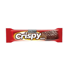 Crispy – Napolitane cu glazura de ciocolata si crema de ciocolata 30g x 24 bucati