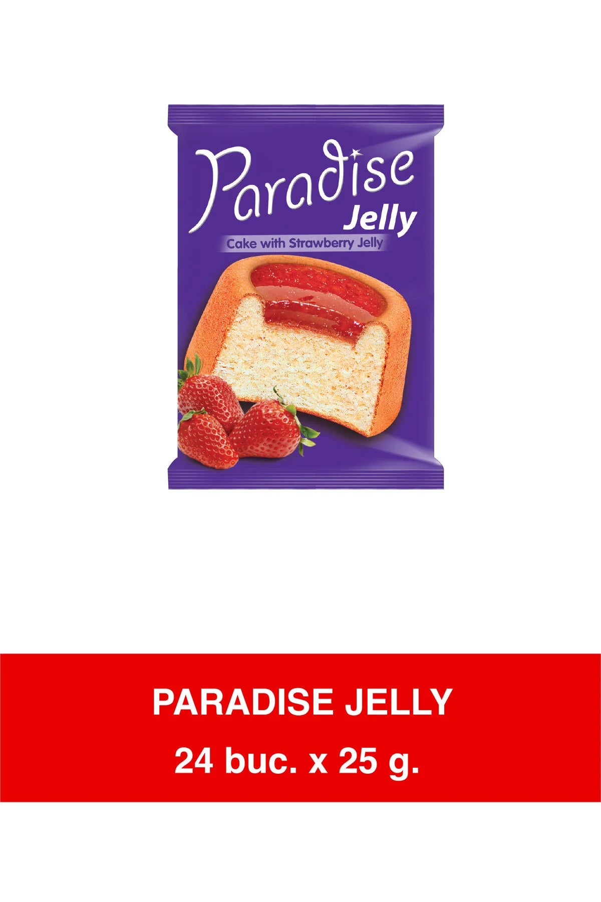 JELLY CAKE – Prajitura cu Jeleu de Capsuni – 25g x 24