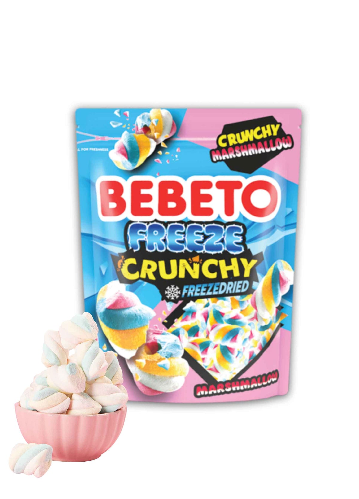 BEBETO Bomboane crocante cu bezea Freeze 35 g