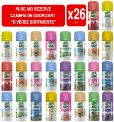 Pure Air – Automatic Air Freshener Refills, 210 ml, Assorted Scents – Set of 26