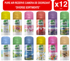 Pure Air Set of 12 x Room Air Freshener Refills, 210 ml, Assorted Fragrances