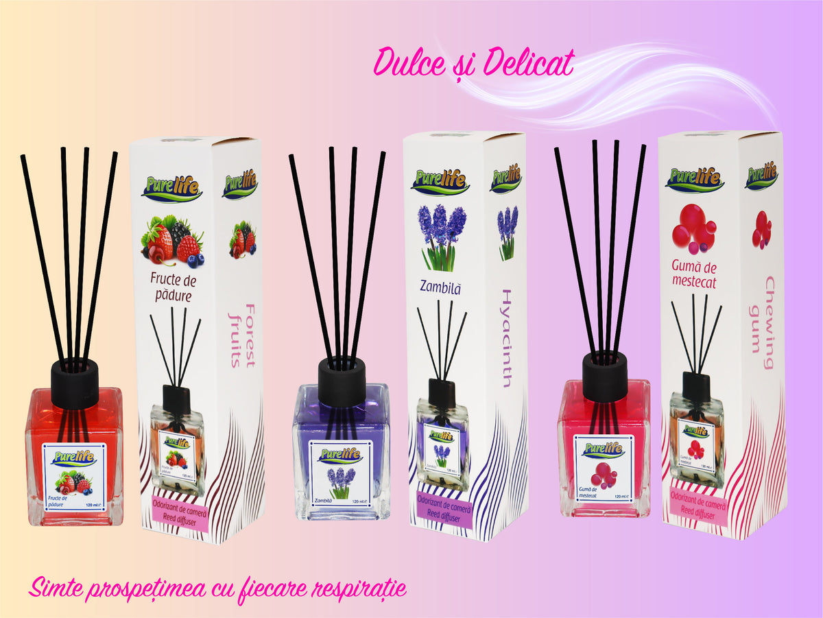 Pachet Promo 3x Odorizant de Camera cu betisoare Pure Life