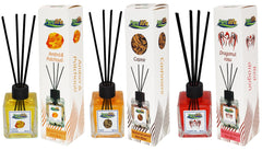 PureLife Odorizant de camera cu betisoare PureLife – 120 ml, Set 3 arome (Ambra, Dragonul Roșu, Cașmir)