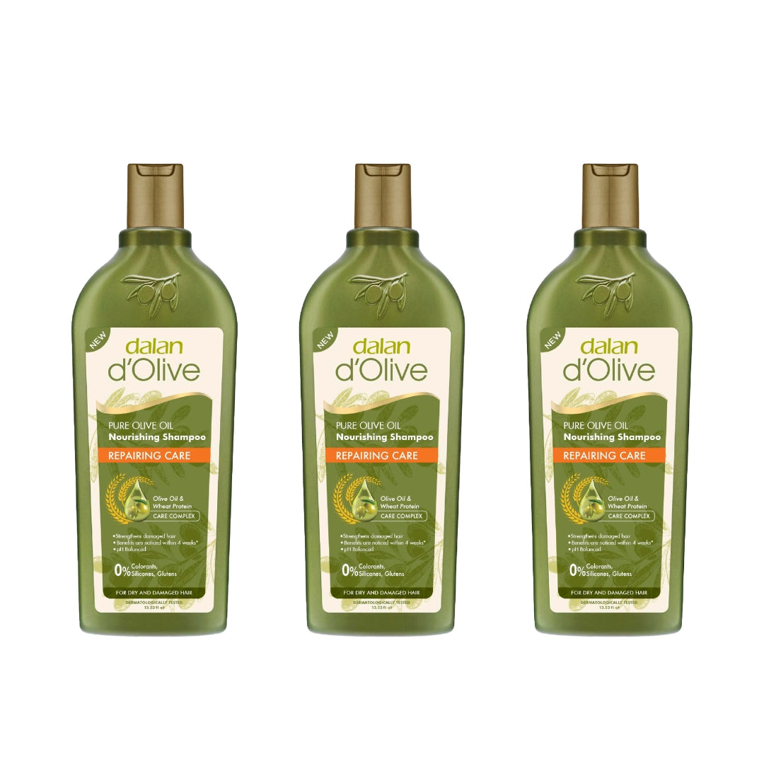 Dalan d’Olive – Set 3 Bucăți Șampon reparator