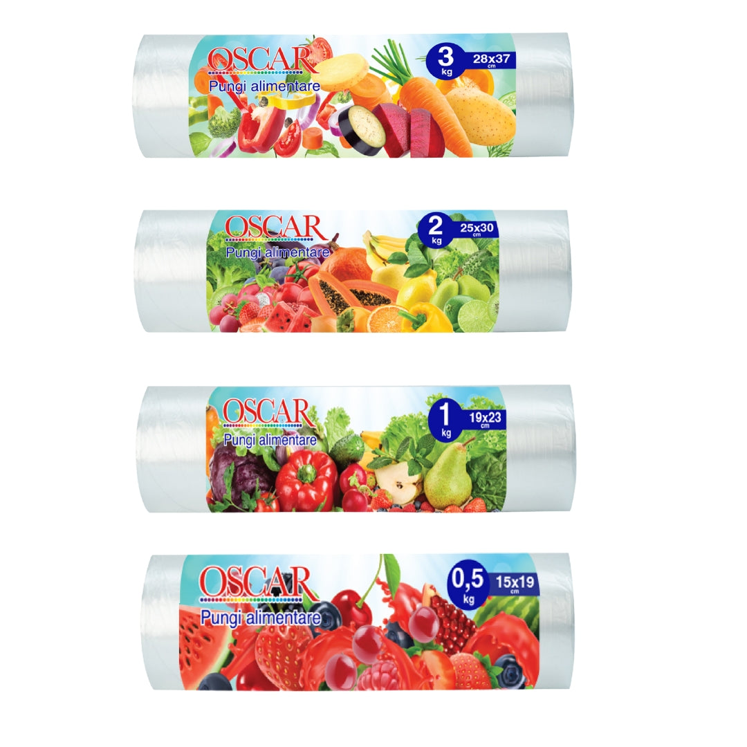 SET 4 BUCATI -PUNGI ALIMENTARE (0.5,1,2,3 KG)