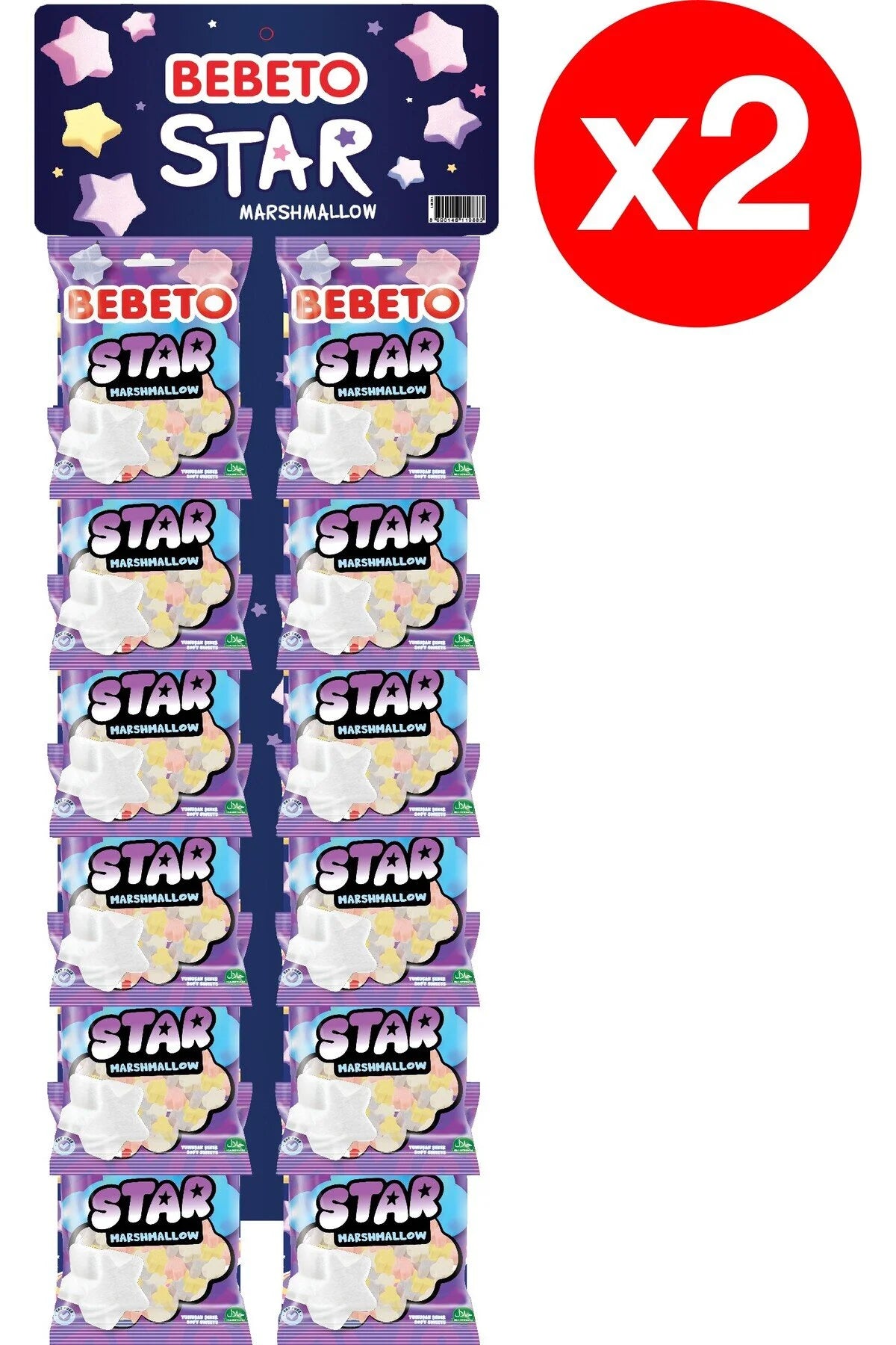 Star Marshmallow – Jeleuri pufoase în formă de stea 30g x 12 x 2 pachete